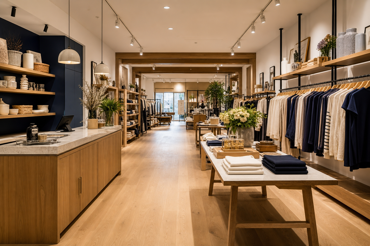 Renovated modern retail store interior